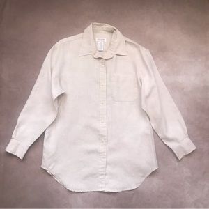 Jones New York Cream Button Down Shirt